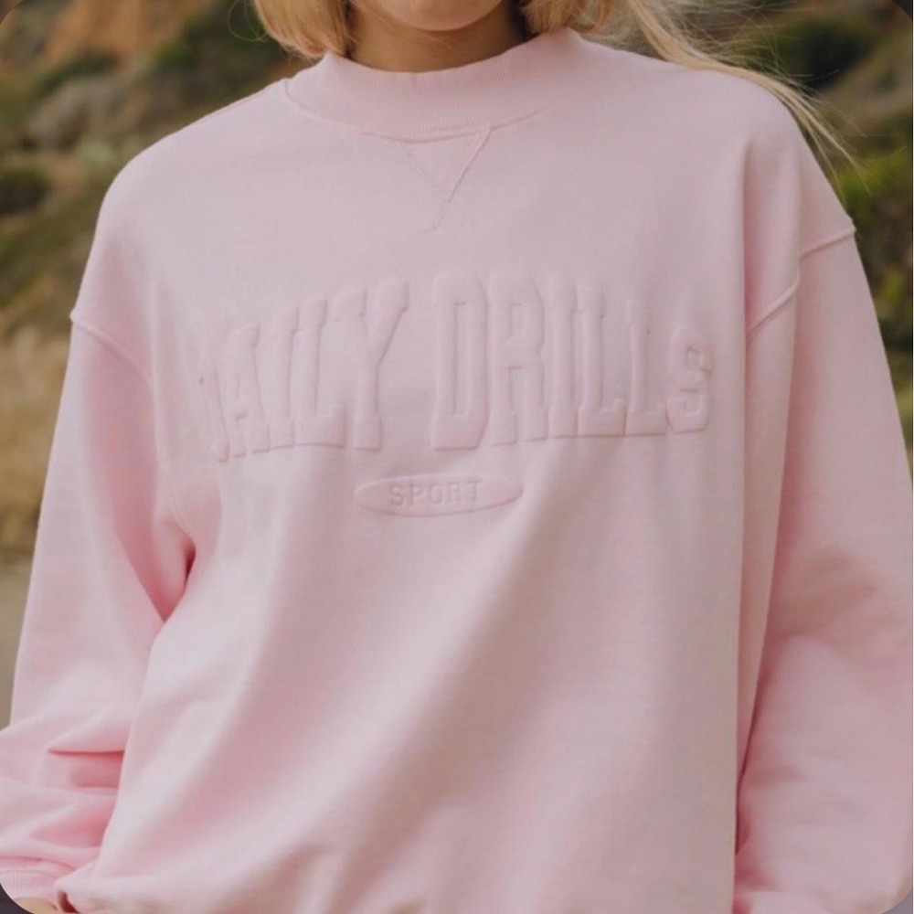Daily Drills Vintage Monochrome Crewneck Sweatshirt Cupid Size XS/S NWT